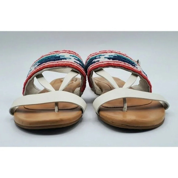 UGG White Leather Band Thong SANDALS Verona SW - Picture 3 of 9